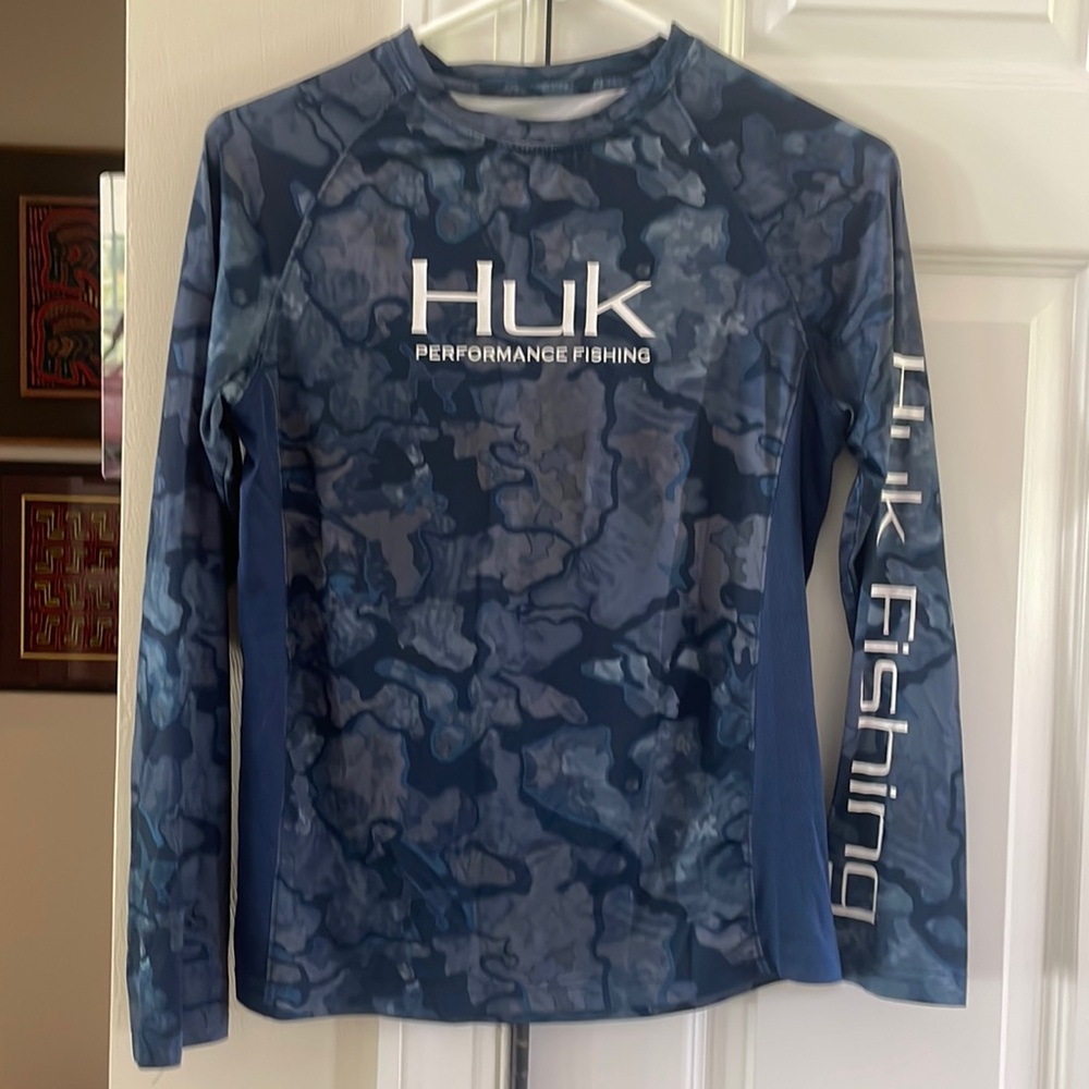 HUK Youth Large performance long sleeve UPF